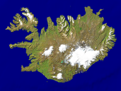 Iceland Satellite + Borders 800x600